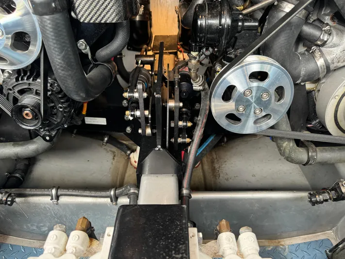  Yacht Photos Pics Engine components of a 2013 Nor-Tech 420 Monte Carlo boat.