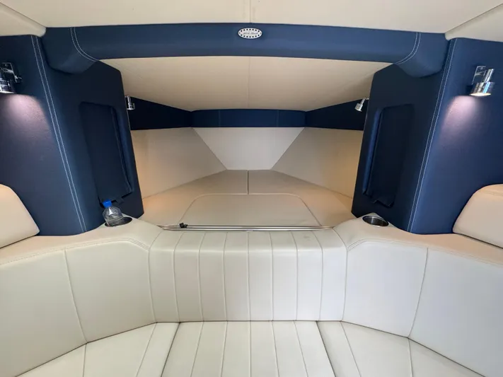  Yacht Photos Pics Interior of 2013 Nor-Tech 420 Monte Carlo boat with luxurious seating.