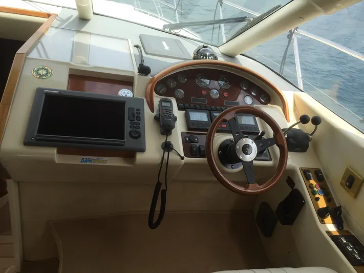  Yacht Photos Pics Cockpit of 1998 Princess 52 Flybridge Motor Yacht.