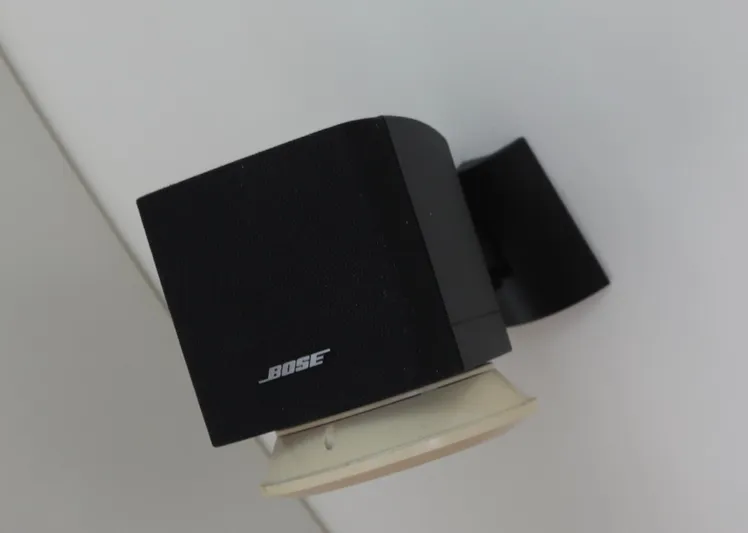 Perseus Yacht Photos Pics Bose wall-mounted speaker on white background, Prestige 500, 2013 model.