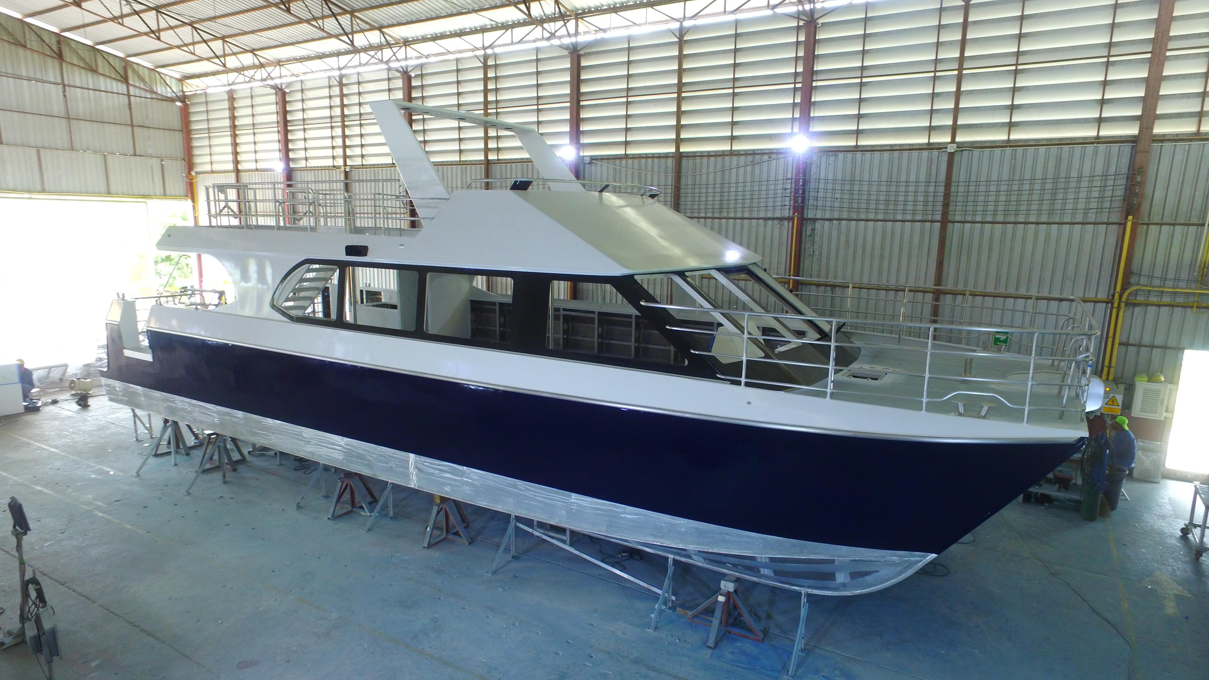 aluminum catamaran bay boat