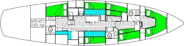  Yacht Photos Pics Floor plan of a 1984 Classic Sciarrelli yacht with Volvo 125 hp engine.