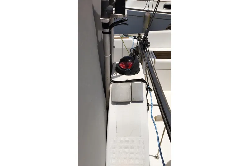  Yacht Photos Pics Beneteau First 40.7 sailboat deck, 2004 model, featuring rigging and navigation equipment.