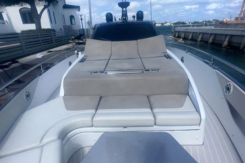  Yacht Photos Pics 2021 Azimut Verve 47 yacht with spacious deck and luxurious seating.