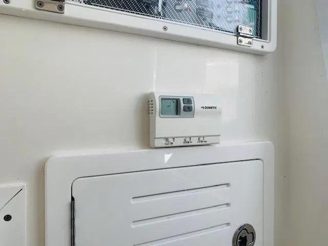  Yacht Photos Pics Control panel on 2020 SeaHunter 39 Tournament boat interior.