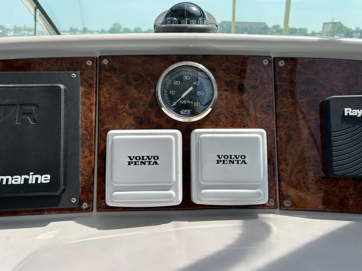  Yacht Photos Pics Dashboard of a 2005 Formula 37 PC boat with Volvo Penta controls.