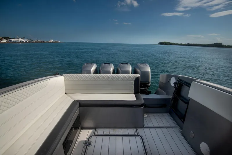  Yacht Photos Pics Luxury Sardine Marine Custom Race 55 boat interior, 2025 model, overlooking serene ocean view.