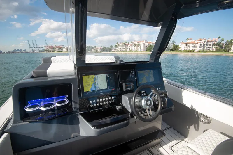  Yacht Photos Pics 2025 Sardine Marine Custom Race 55 boat cockpit with advanced navigation systems.