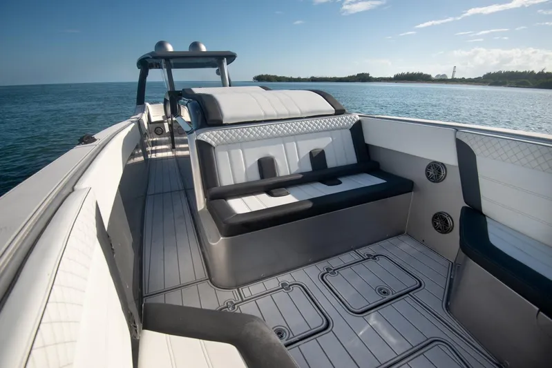  Yacht Photos Pics Luxurious 2025 Sardine Marine Custom Race 55 boat interior on open water.