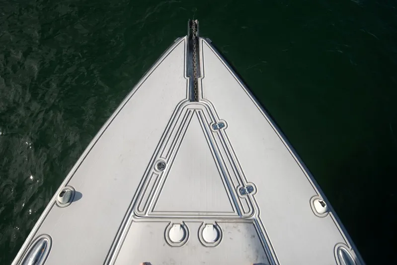  Yacht Photos Pics Bow of 2025 Sardine Marine Custom Race 55 boat on water.