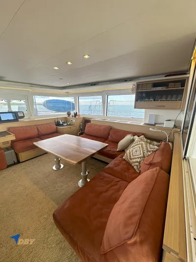 Samadhi Yacht Photos Pics Interior of 2019 Lagoon 560 S2 yacht with spacious seating and modern design.