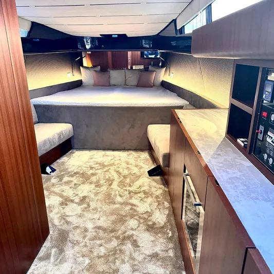 Anvera 58 Yacht Photos Pics Luxurious interior of 2025 Anvera ANVERA 58 yacht with plush seating and modern amenities.
