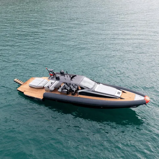 Anvera 58 Yacht Photos Pics Luxury Anvera ANVERA 58 yacht from 2025 on calm blue water.