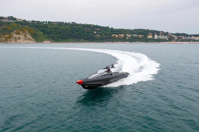 Anvera 58 Yacht Photos Pics Anvera ANVERA 58 (2025) luxury yacht cruising on open water near a scenic coastline.