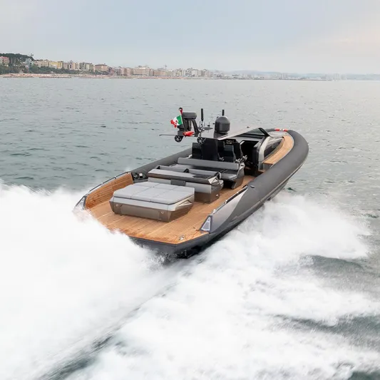 Anvera 58 Yacht Photos Pics 2025 Anvera ANVERA 58 luxury boat cruising on open water, showcasing sleek design and speed.