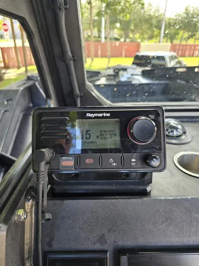 Dgs777 Yacht Photos Pics Raymarine device in DGS 777 Military Version, 2022, showing coordinates and settings.