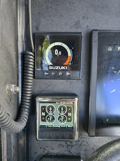 Dgs777 Yacht Photos Pics Control panel of a 2022 DGS 777 Military Version with Suzuki display.