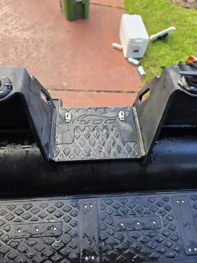 Dgs777 Yacht Photos Pics Wet platform of DGS 777 Military Version 2022, featuring diamond plate texture.