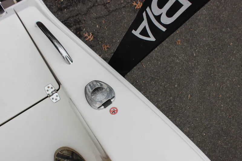  Yacht Photos Pics 2022 Cobia 280 Center Console boat deck with cleat and fuel cap.