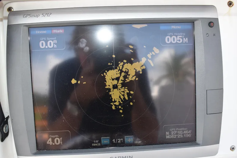 Harry's Dream Yacht Photos Pics Garmin GPSmap 5212 display on 2005 Fountain 38 Sportfish CC Tournament boat.