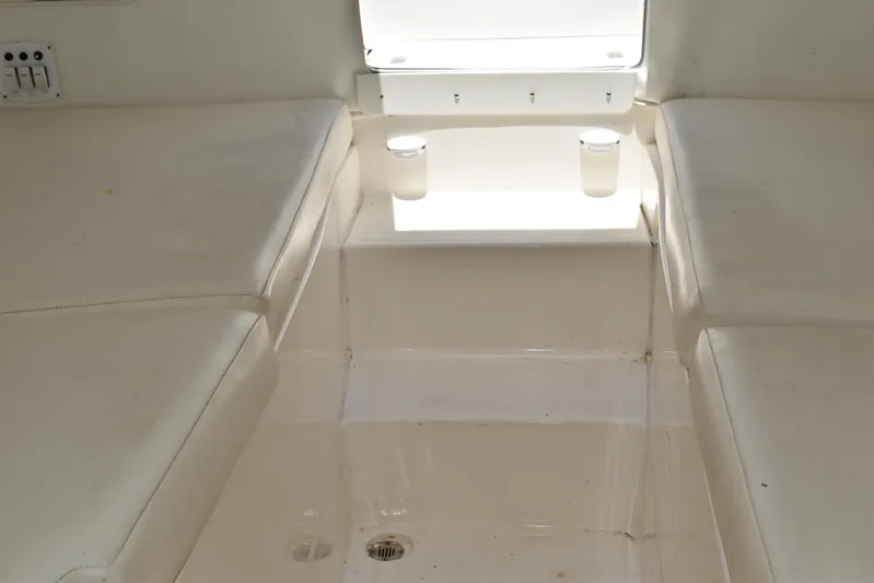 Harry's Dream Yacht Photos Pics Interior seating area of 2005 Fountain 38 Sportfish CC Tournament boat.