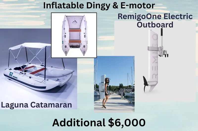 Electric Summer Yacht Photos Pics Inflatable dinghy and RemigoOne electric outboard for Greenline 48 Fly Hybrid, additional $6,000.