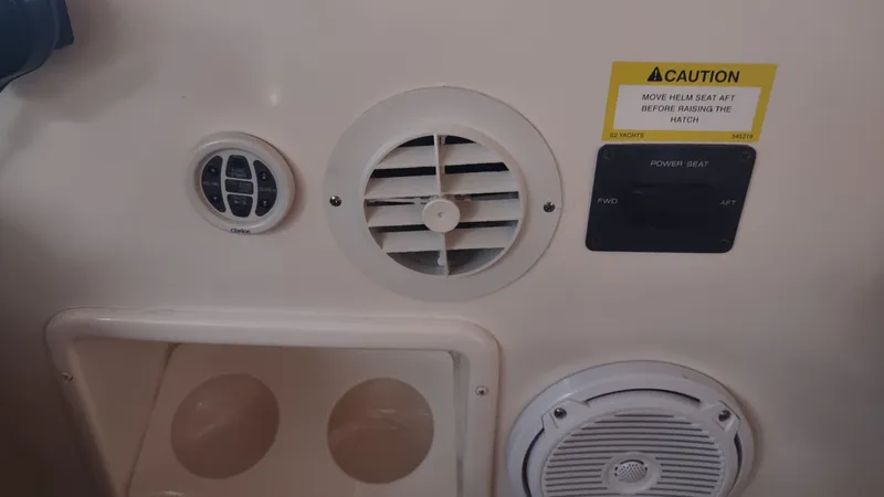  Yacht Photos Pics Control panel and speaker on a 2000 Tiara Yachts 3500 Open boat.