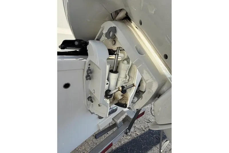  Yacht Photos Pics 2018 Sea Fox 328 Commander boat engine mount detail.