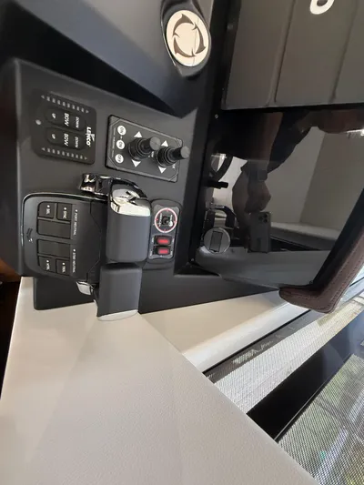  Yacht Photos Pics Control panel of 2024 Greenline 48 Fly yacht, featuring modern navigation and control systems.