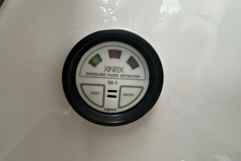  Yacht Photos Pics Gasoline fume detector on 2016 Formula 350 Sunsport boat dashboard.