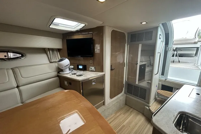  Yacht Photos Pics Interior of 2016 Formula 350 Sunsport yacht with modern amenities and elegant design.