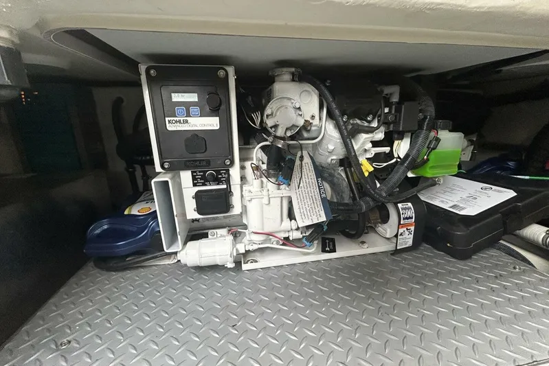  Yacht Photos Pics Engine compartment of a 2016 Formula 350 Sunsport boat with Kohler generator.