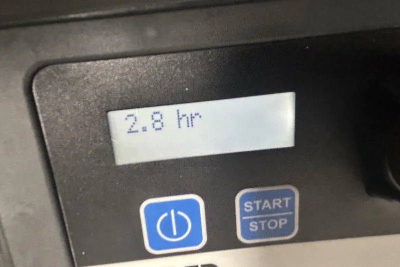  Yacht Photos Pics Display panel showing 2.8 hours on a 2016 Formula 350 Sunsport boat.