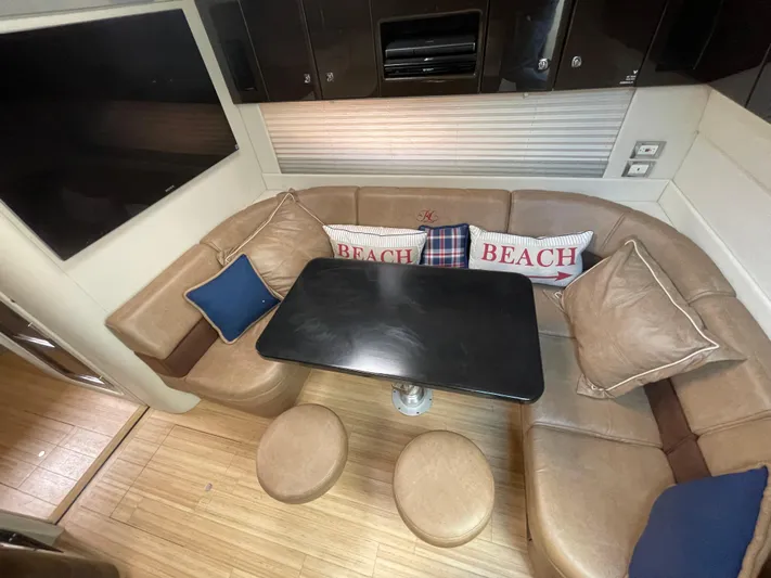  Yacht Photos Pics Luxurious interior of 2014 Formula 45 Yacht with leather seating and stylish decor.