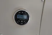 Audio control panel on 2010 Aicon 85 yacht, displaying "BT MUSIC" on screen.