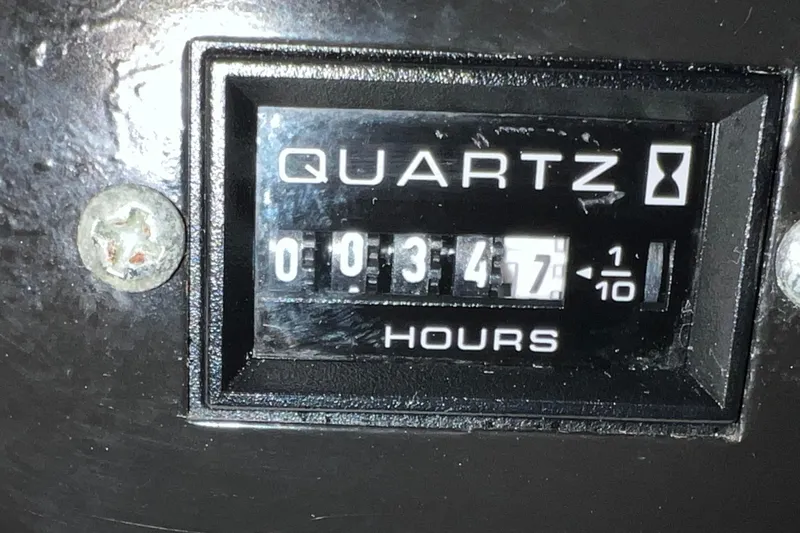  Yacht Photos Pics Hour meter showing 347.7 hours on 2005 Sea Ray 390 Express Cruiser.