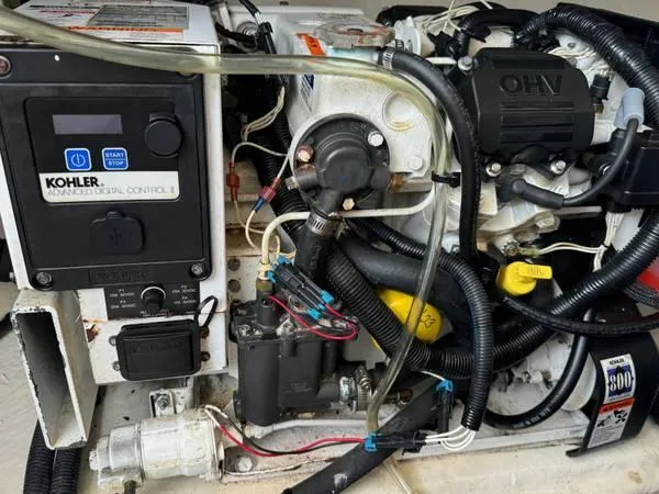  Yacht Photos Pics Engine compartment of a 2010 Sea Ray 370 Sundancer with Kohler generator.