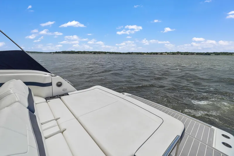  Yacht Photos Pics Luxury 2020 Formula 37 PC yacht with spacious sun deck on open water.