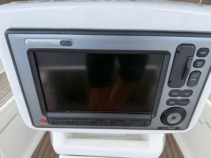 Kahuna Yacht Photos Pics Raymarine E90W navigation display on 2011 Jeanneau 409 sailboat.