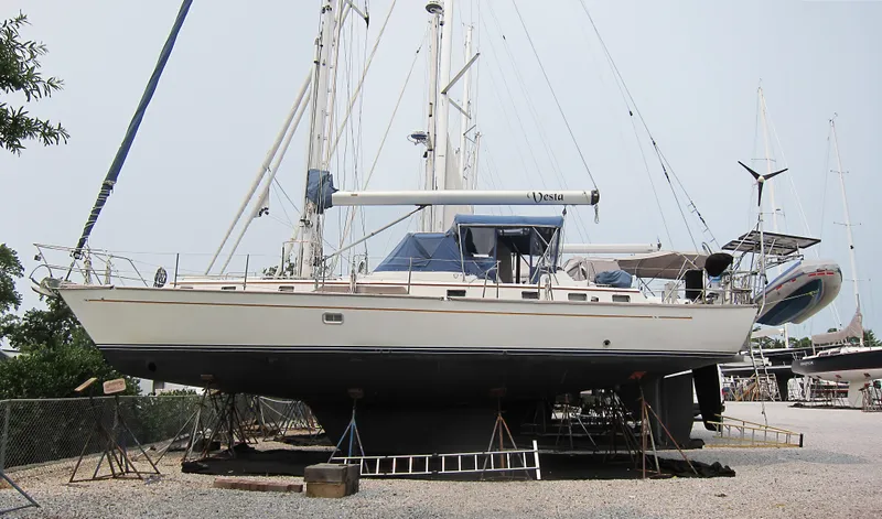 Vesta Yacht Photos Pics On land - port side