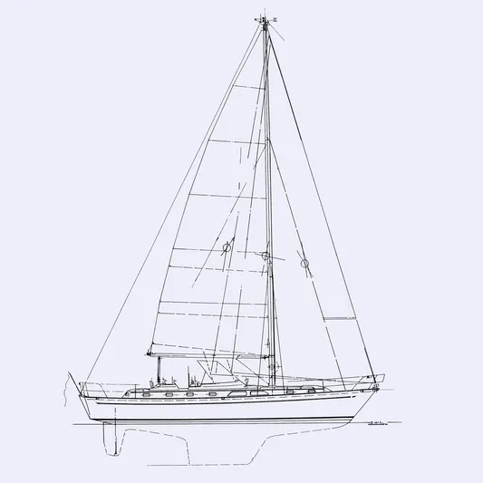 Vesta Yacht Photos Pics Profile - line drawing