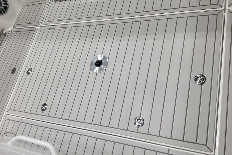  Yacht Photos Pics 2024 Formula 387 Center Console Fish deck with sleek, modern design and chrome fixtures.