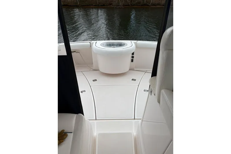  Yacht Photos Pics 2008 Tiara Yachts 3000 Open boat interior with seating and water view.