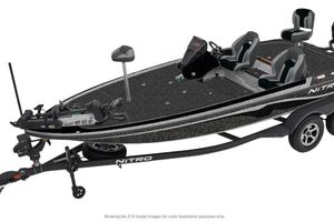 2026 Nitro Z17 fishing boat with sleek design on a trailer.