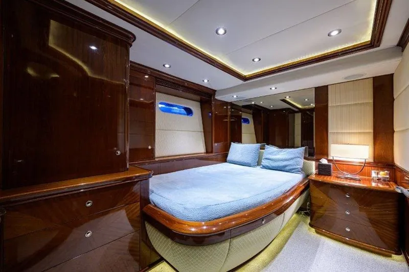 Virginia Sea Yacht Photos Pics Luxurious cabin interior of 2005 McMullen & Wing Custom Express Sport Cruiser yacht.