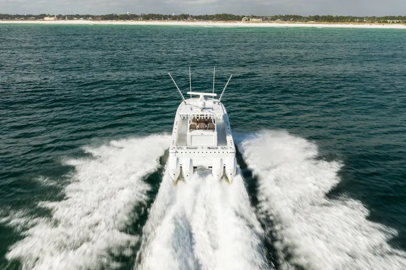  Yacht Photos Pics 2026 Barker Boatworks 40HPC cruising swiftly on open water.
