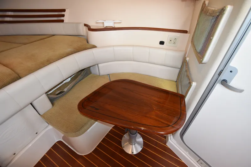 See More Salt Yacht Photos Pics Interior of 2006 Grady-White Express 330 yacht cabin.