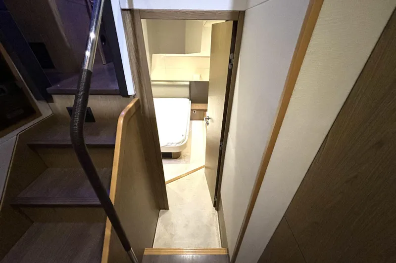  Yacht Photos Pics Interior view of 2015 Beneteau Gran Turismo 49 yacht cabin entrance.