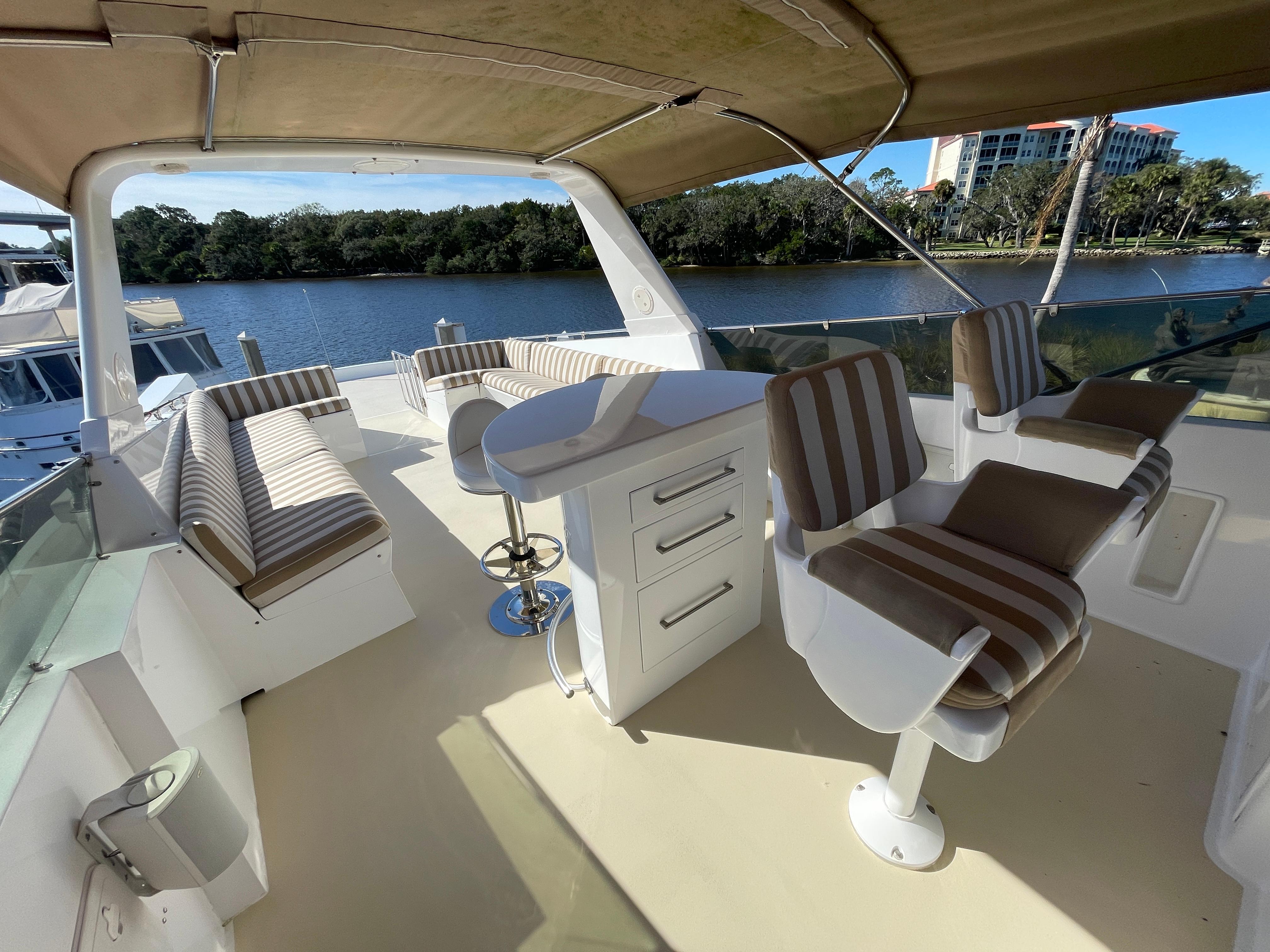 1991 70 hatteras cockpit motor yacht