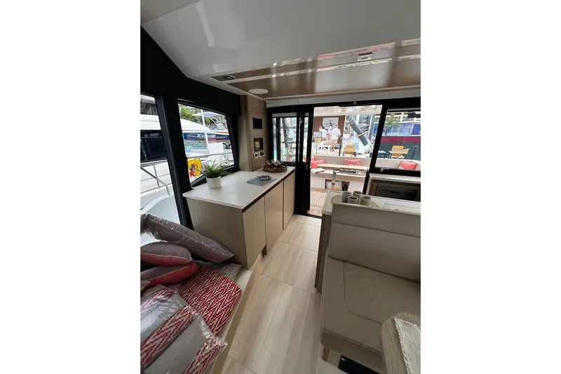 Sealine F430 Yacht Photos Pics Interior of 2020 Sealine F430 yacht, featuring modern design and spacious layout.